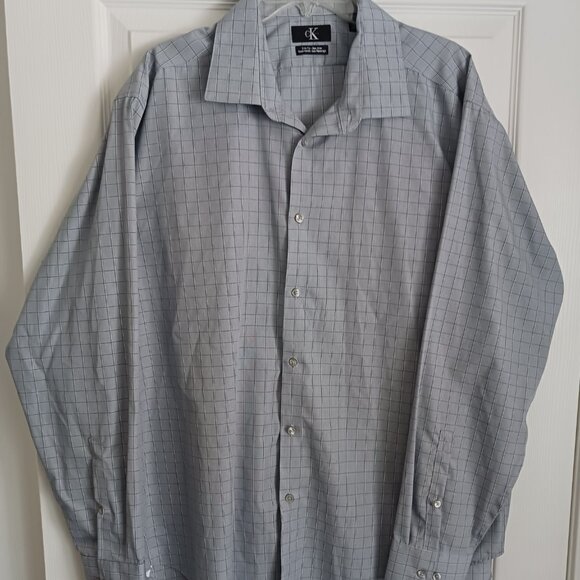 Calvin Klein Mens Dress Shirts Sz 2X Plaid Long Sleeve Slim Fit No Iron Lot of 3 - Picture 13 of 15